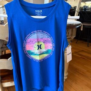 Hurley Kids Tank Top T-Shirt Large Blue
